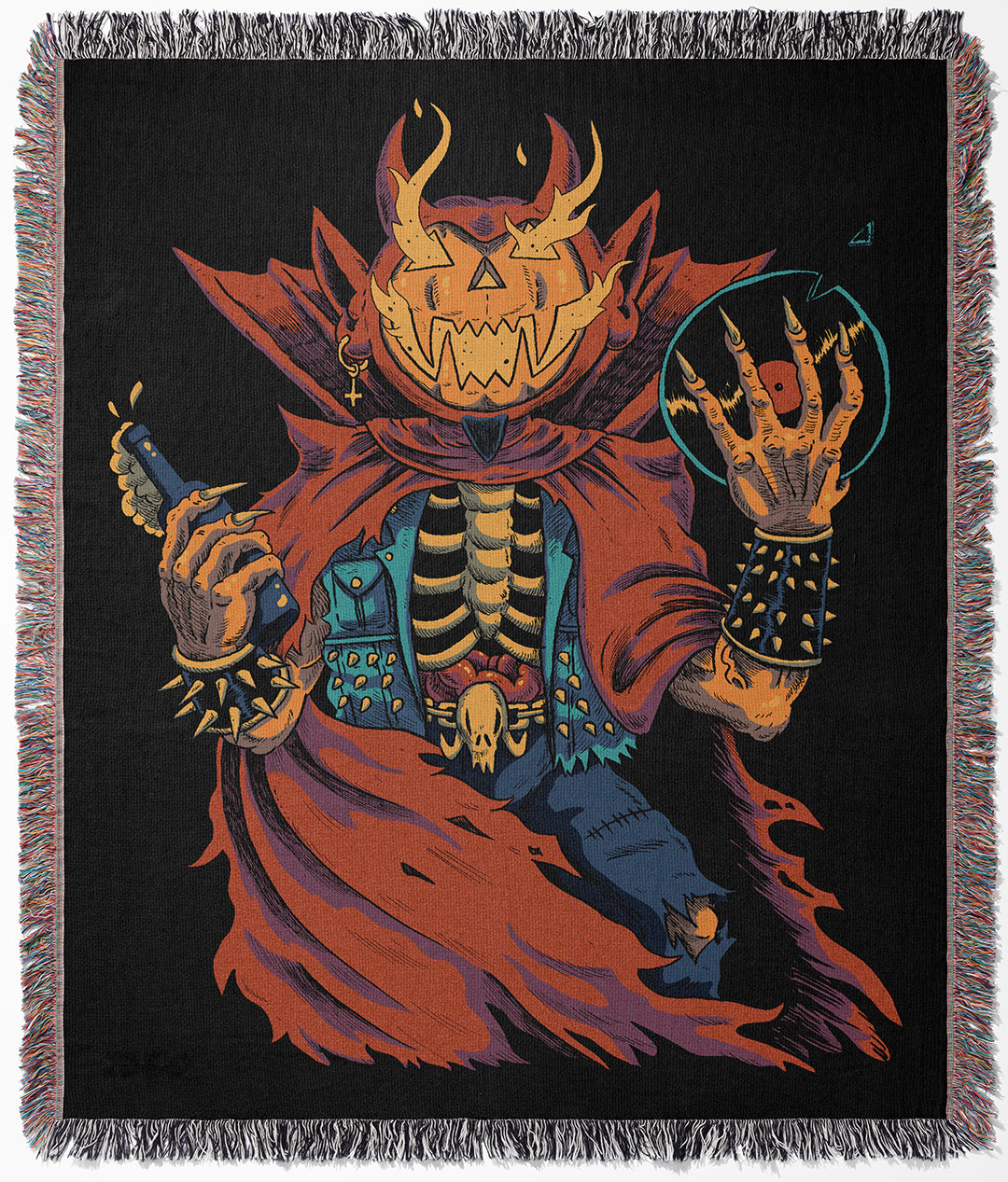 Heavy Halloween Hell Woven Blanket